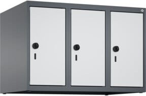 C+P Aufsatzschrank 7016 mit Drehtüren in Lichtgrau und Anthrazit, Wandmontage, Stahl - Bild 1