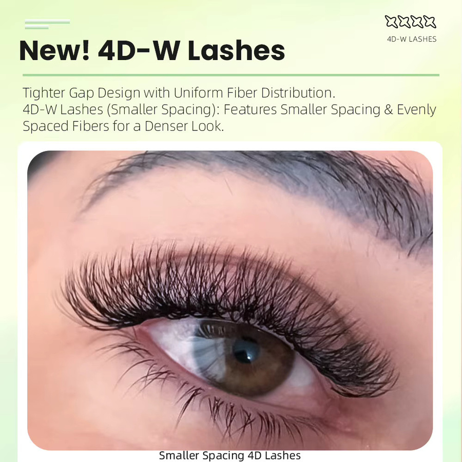 Yelix 4D-W Wimpern, C/D Curl, schmale 4D-W-Form, Unisex - Bild 2