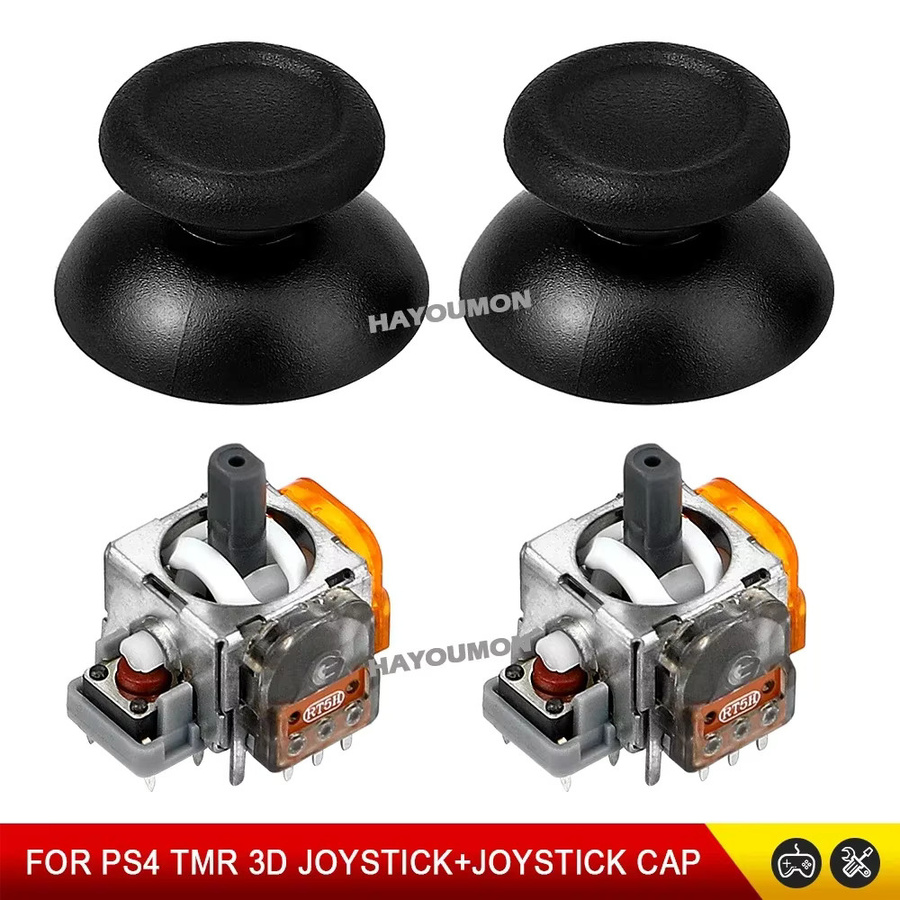 TMR Elektromagnetischer Joystick Ersatz für PS4-Controller, 3D Analog-Sensor Upgrade gegen Stick Drift, Schwarz - Bild 3