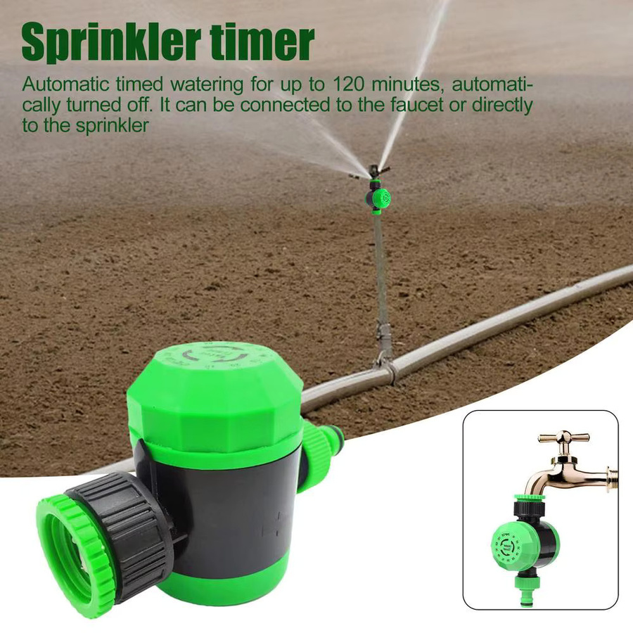 Automatisches Gartenbewässerungssystem mit Sprinkler- und Tropfbewässerungsset in Grün - Bild 5
