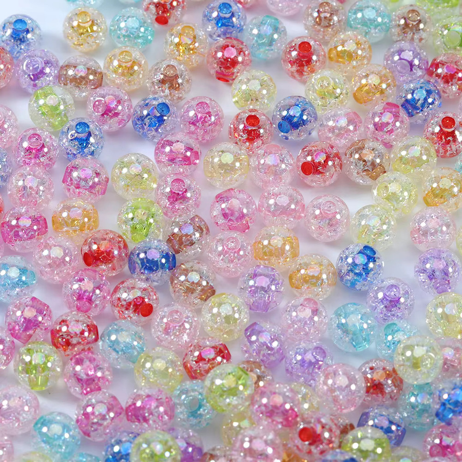 Acryl Gebrochene Kristall Perlen, Helle Farben, 8-18mm - Bild 2