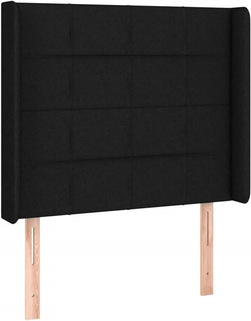 vidaXL LED Kopfteil Schwarz mit USB-Ladeport und integrierter Beleuchtung, B/T/H: 93 x 16 x 118/128 cm - Bild 1