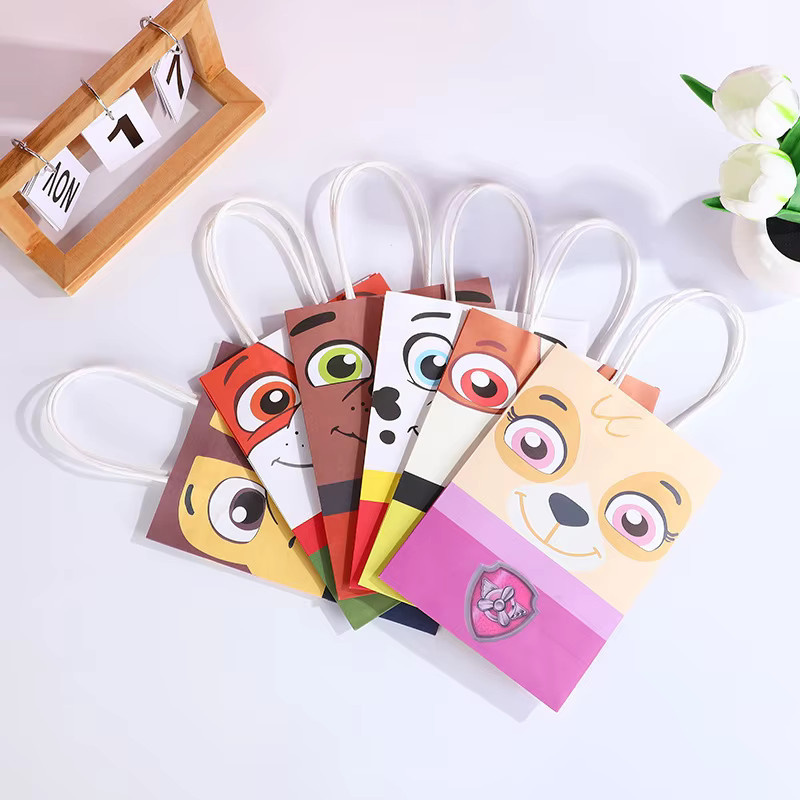 Paw Patrol Cartoon Kraftpapiertüte für Süßigkeiten und Geschenke, Mehrfarbig - Bild 2