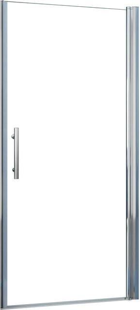 AICA Nischentür Duschabtrennung als Schwingtür mit 6mm ESG Nanoglas in Transparent, B: 100 cm, H: 195 cm - Bild 1