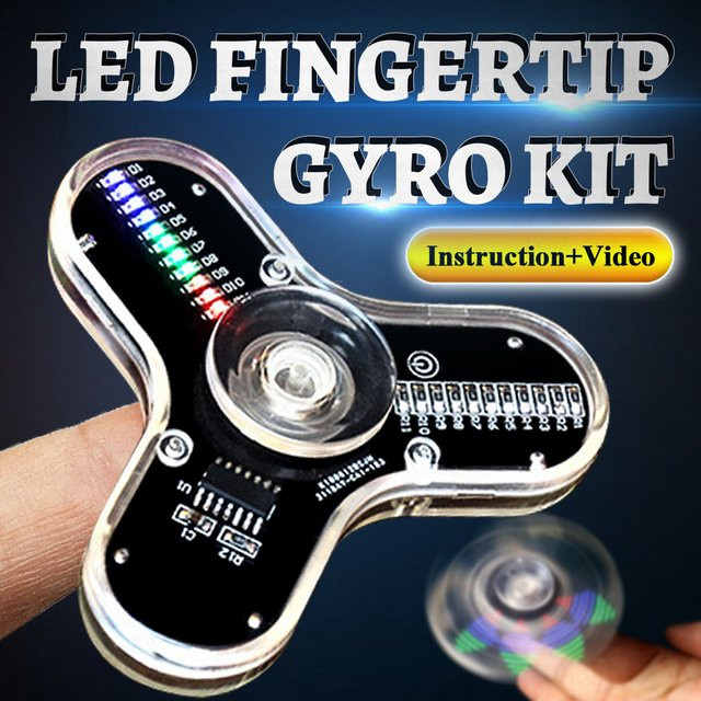 UICPAL DIY Fidget Top Kit, Fingerspitzen-Gyros mit LED-Licht, Elektronisches Kit - Bild 1