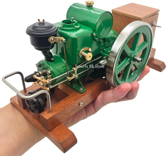 Goni Klassisches Motormodell RTR, 3,6 cc wassergekühlter Metallmotor, mit Basis, mechanischer Zündung, Handzug/Elektrobohrstarter - Bild 1