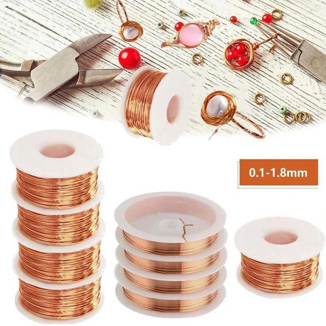 Blanker Kupferdraht T2 Spule in Kupfer, 10 m Länge - Bild 1