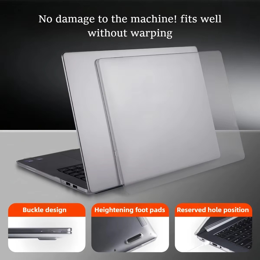 Matte Hartschalenhülle für Xiaomi Redmi Book Pro 14 und 16 (Modelle 2024/2025), transparente kratzfeste und stoßfeste Schutzabdeckung - Bild 3