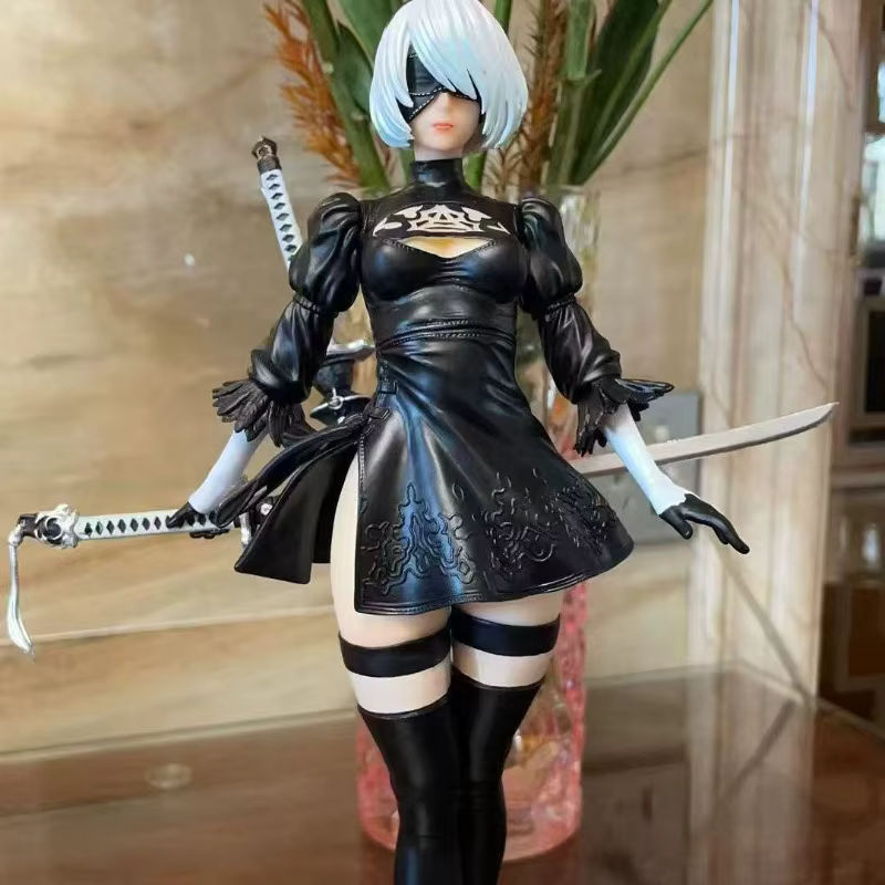 Bandai NieR Automata 2B Anime-Figur aus PVC in Schwarz, Höhe: 27 cm - Bild 2