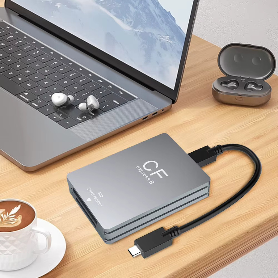 ALLOET 2-in-1 CFexpress Typ B und SD-Kartenleser mit USB 3.2 10Gbps Dual-Slot Unterstützung für Android, Windows und macOS via USB-C - Bild 2