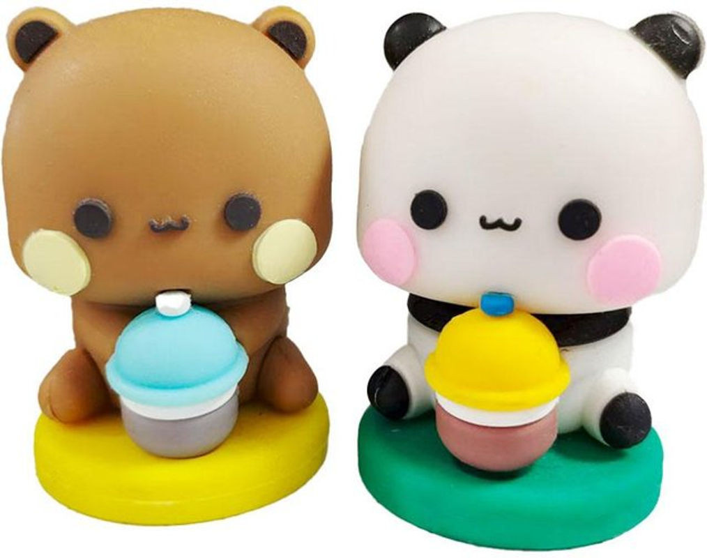 Wucifang Jewelry Kawaii Bubu Dudu Panda Bär Figur aus PVC in Multicolor als Miniatur Sammlerstück und Heimdekoration - Bild 1