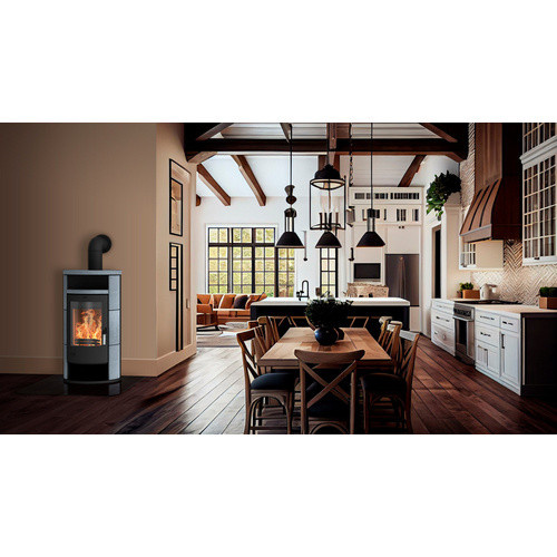 Fireplace Kaminofen Alicante Speckstein Schwarz 8,3 kW - Bild 3