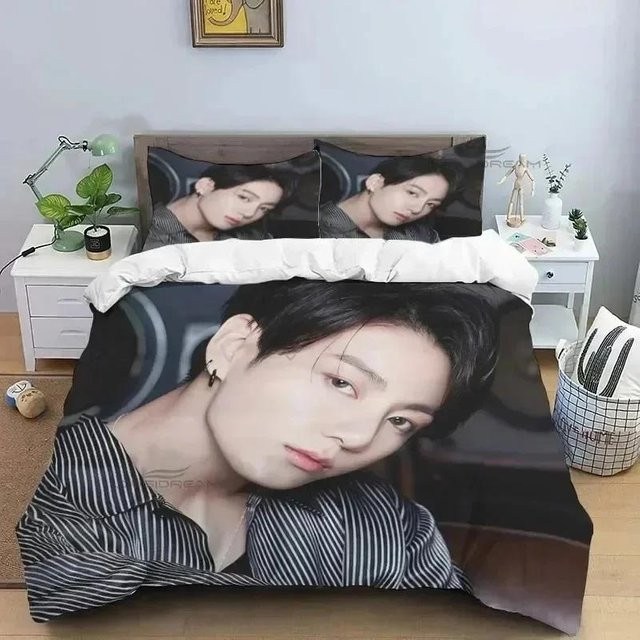 Lodestar Bettwäscheset mit 3D-Druck Motiv Koreanische Boygroup, Material Mikrofaser Polyester, Mehrfarbig, B/H: 200 x 200 cm - Bild 1