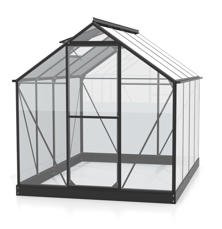 Vitavia Gewächshaus Triton 5000 Schwarz 5 m² mit Stahlfundamentrahmen und ESG-Sicherheitsglas - Bild 5