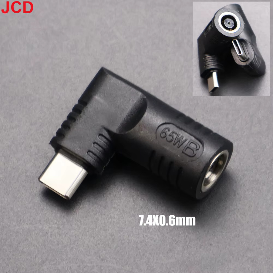 JCD 65W Laptop Netzteil Adapter USB Typ-C auf DC Stecker in Schwarz für Lenovo HP DELL ASUS - Bild 2