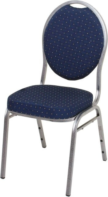 DELUKE Bankettstuhl JAYDE 2er Set Konferenzstühle aus Polyester in Blau, H: 94 cm, B: 44 cm, T: 50,5 cm - Bild 1