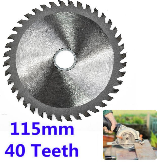 Vibratite Kreissägeblatt aus Legierung für Winkelschleifer, 40 Zähne, Farbe: Silber, Durchmesser: 115 mm, geeignet für Holz und Kunststoff - Bild 1