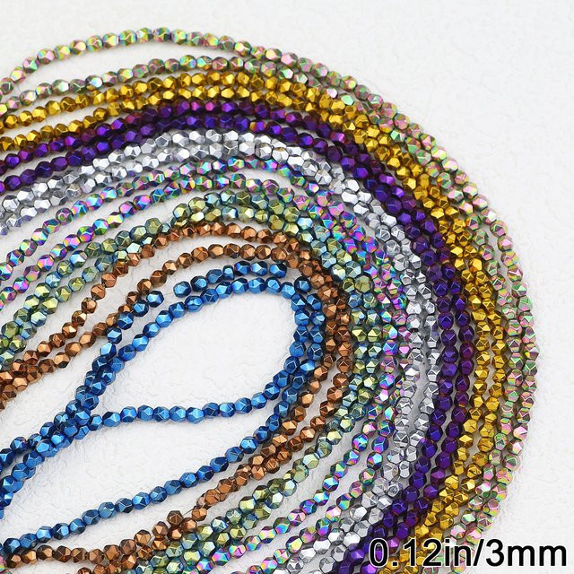 JHNBY Perlen Hämatit, bunt, 3 mm, Unisex - Bild 1