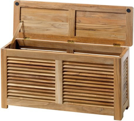 Cinas Aufbewahrungsbox Storage aus Teakholz in Braun, B/T/H: 90 x 30 x 48 cm - Bild 1