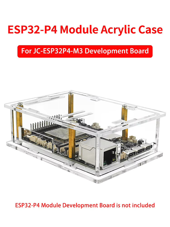 Transparente Acrylgehäuse Schutzbox für JC-ESP32P4-M3 ESP32-P4 und ESP32-C6 Entwicklungsboards - Bild 4