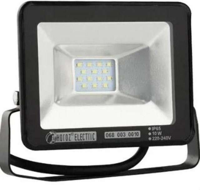 Extraflacher LED-Strahler 10W in Schwarz, verstellbarer Floodlight für den Garten mit IP65 Schutzklasse - Bild 1