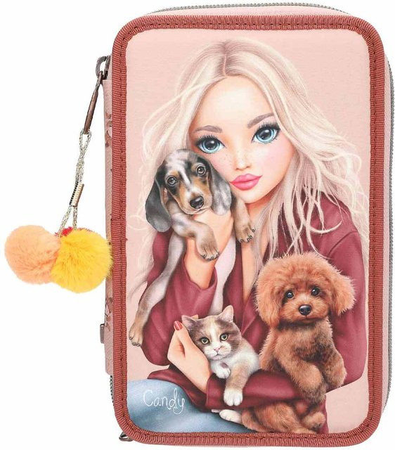 Depesche 3-Fach Federtasche FUR-EVER FRIENDS TOPModel, Multicolor, B: 7,5 cm, T: 13 cm, H: 20 cm - Bild 1