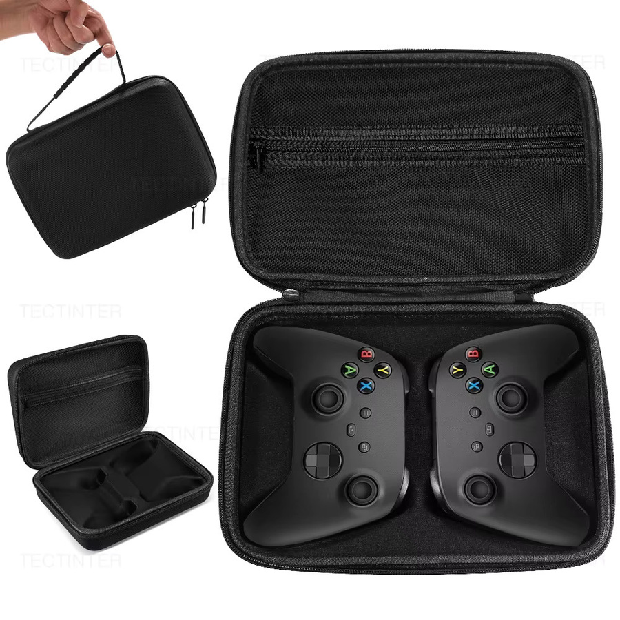 YECKTEGJ Dual Controller Tragetasche für Xbox Series und PS5 Controller in Schwarz - Bild 3