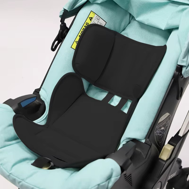 Bequemes Kopf- und Körperstützpolster für Babys in Schwarz für Autositze und Kinderwagen - Bild 3