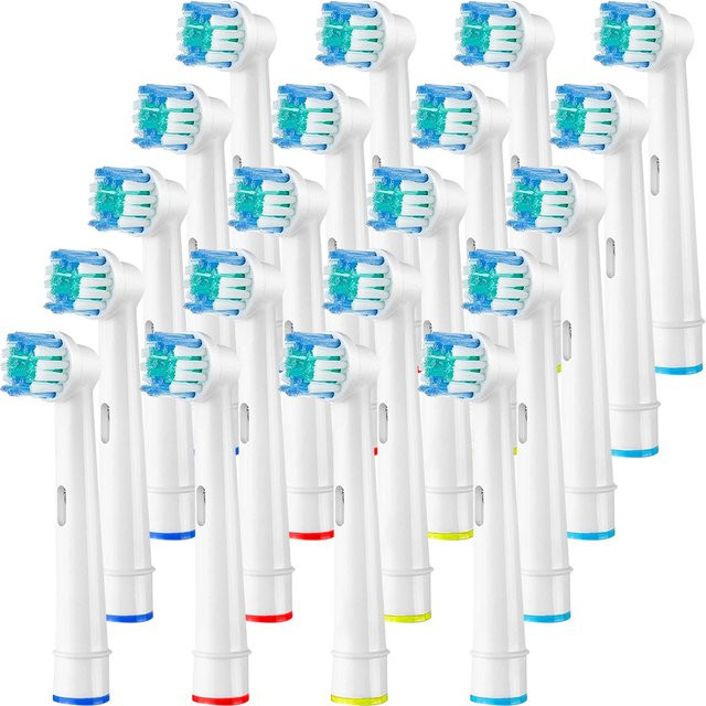 Ersatzaufsätze für Oral-B Braun elektrische Zahnbürsten, Farbe: Weiß - Bild 1