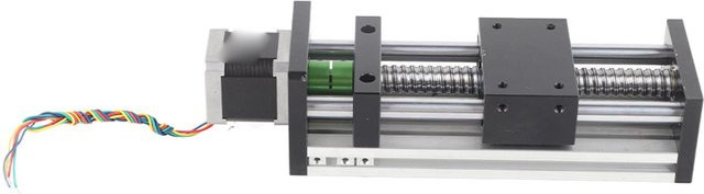 Aimo Doppelwellen-Kugelgewindetrieb-Linearführungsschiene mit 42-Motor, 100 mm effektiver Hub, 1605 Kugelgewindetrieb, Silber - Bild 1