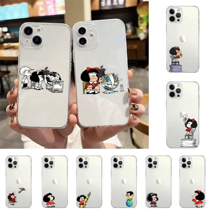 M-Mafaldas Handyhülle für Apple iPhone kompatibel mit iPhone 17 16 15 14 13 12 11 Pro Max Plus X XR XS SE 2020 transparent - Bild 2