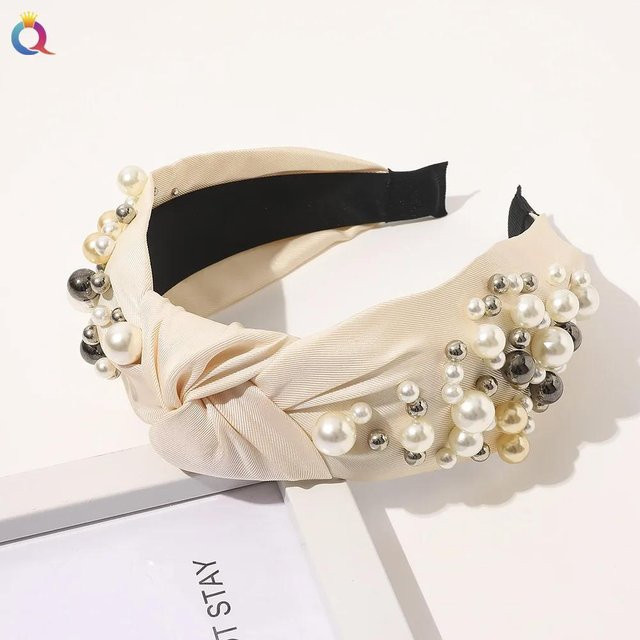YULIN Haarband, Perlen, black, Damen, Mädchen - Bild 1
