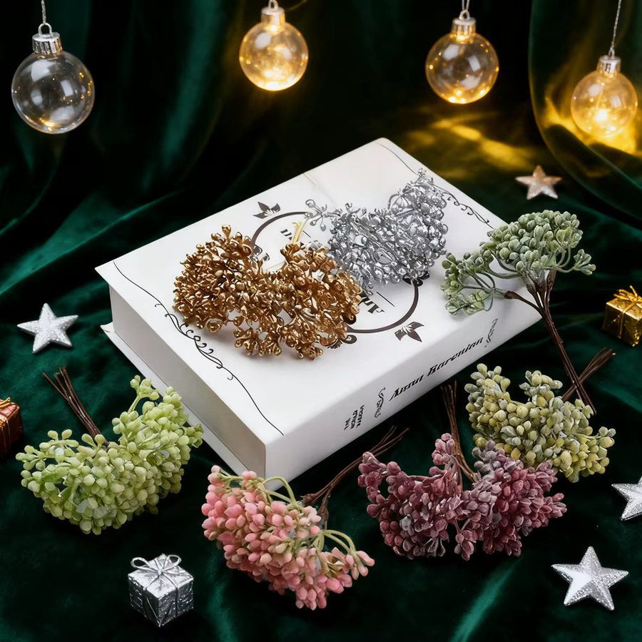 ZQCY Künstliche Pflanzen aus Kunststoff in Mehrfarben für Dekoration, Hochzeit und Weihnachten - Bild 2