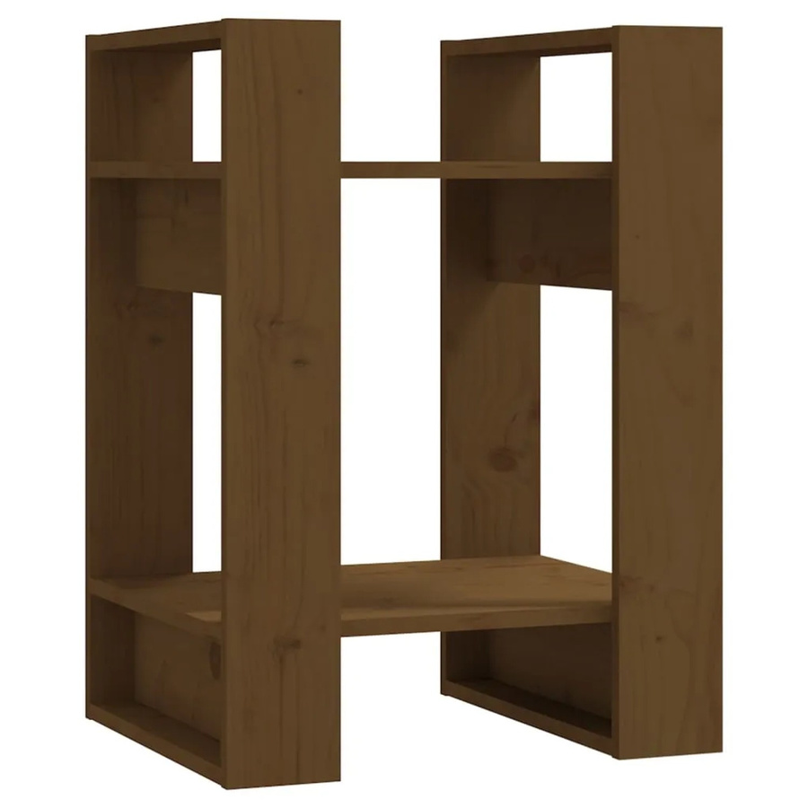 vidaXL Bücherregal und Raumteiler aus Massivholz Kiefer in Honigbraun B/T/H: 41 x 35 x 57 cm - Bild 2