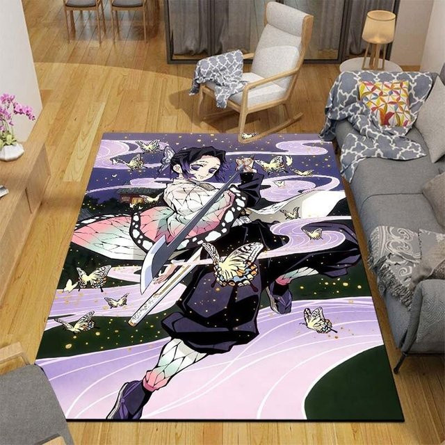 Demon Slayer Anime Teppich für Kinder und Wohnzimmer, bunt, B/B: 80 x 120 cm - Bild 1