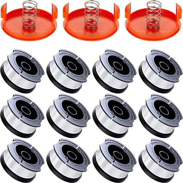 15er-Pack Ersatzspulen für Black+Decker AF-100 Autofeed Fadenschneider mit 30 Fuß Fadenschneiderfaden (0,065 Zoll) - Bild 1