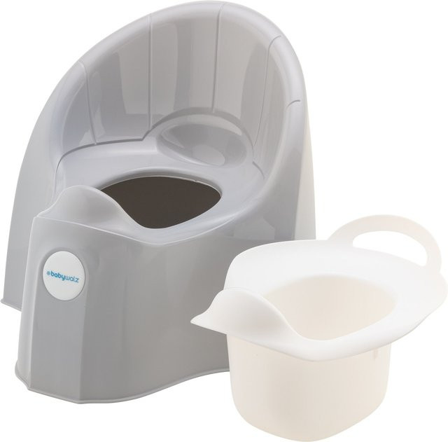 Baby-Walz Basics Töpfchen Deluxe grau aus BPA-freiem Kunststoff, B/T/H: 36 x 31 x 33 cm - Bild 1