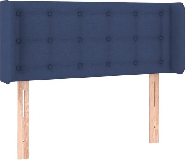 vidaXL LED Kopfteil Blau mit USB-Ladeanschluss und integrierter Beleuchtung, gepolstert aus Stoff, B/T/H: 103 x 16 x 78/88 cm - Bild 1