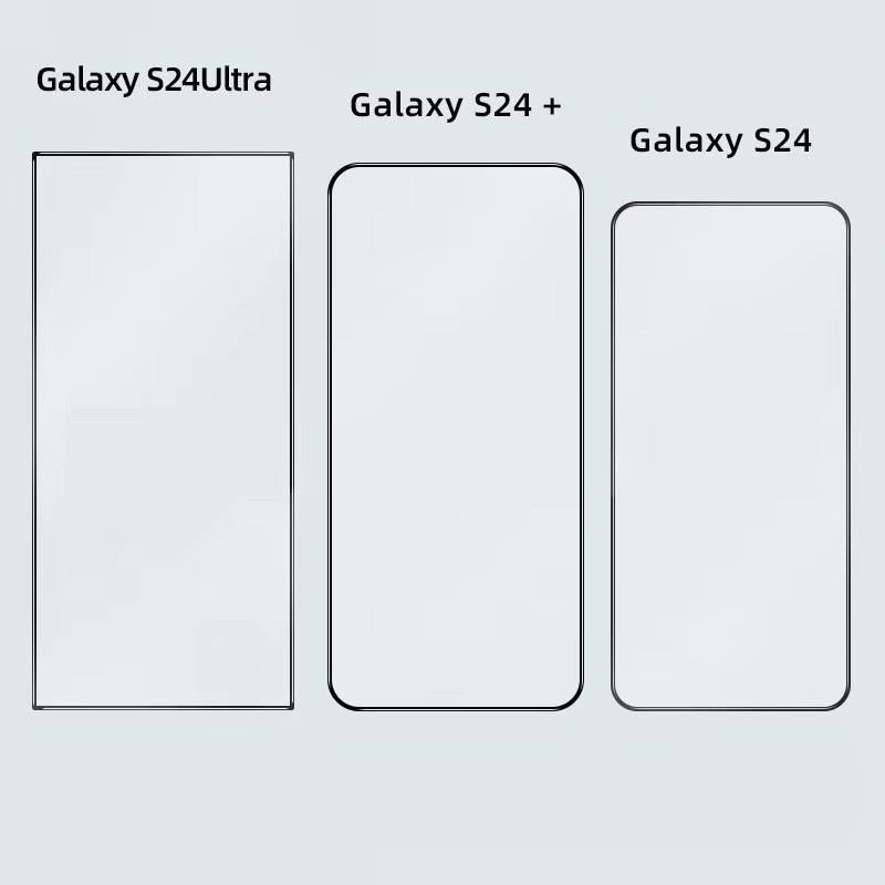 Oleophobes Schutzglas für Samsung Galaxy S24 Ultra und Galaxy S24 Plus, blendfreie Displayschutzfolie aus gehärtetem Glas, transparent - Bild 2
