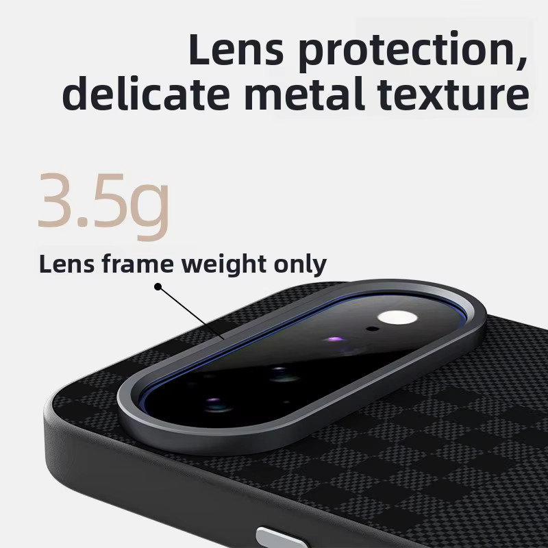 Premium Slim Magnetische Handyhülle mit Schachbrettmuster aus Carbonfaser für Google Pixel 11 10 9 8 Pro XL in Schwarz - Bild 5