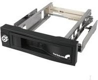 StarTech.com SATA Wechselrahmen trägerlos, Mobiles Hot Swap Festplatten Speicher Rack für 3.5 Zoll, Schwarz (HSB100SATBK) - Bild 1
