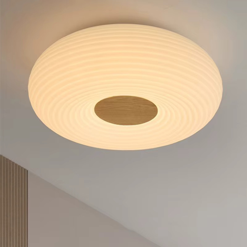Nordic LED Deckenlampe von lyfs in Weiß für Wohnzimmer, Schlafzimmer, Badezimmer, Flur und Küche, rund, warmweißes Licht - Bild 2