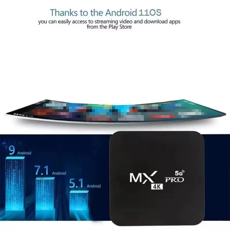 CLIBABIQBOX MX-PRO TV-Box mit Android 11, 8GB RAM, 128GB Speicher, 4K UHD, Dual-WLAN 4G/5G und Quad-Core Prozessor in Schwarz - Bild 5