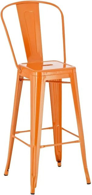 DELUKE Barhocker CHENNA Barstuhl aus Metall in Orange, H x B x T: 115 x 44 x 52 cm - Bild 1