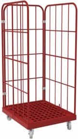 HMH rolltainer 1450 KU Rollcontainer 3-seitig rot B/T: 72,4 x 81,5 cm - Bild 1