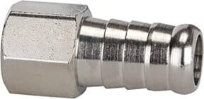 Riegler Aufschraubschlauchtülle aus Messing in Silber, G 1/8 Zoll für Schlauch LW 10 - Bild 1