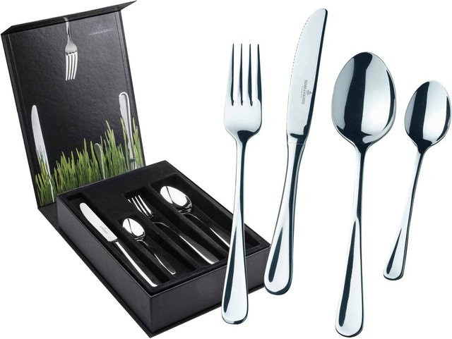 Picard & Wielpütz Tafelbesteck Casino aus Edelstahl in Silber mit Besteckbox, 24er Set - Bild 1