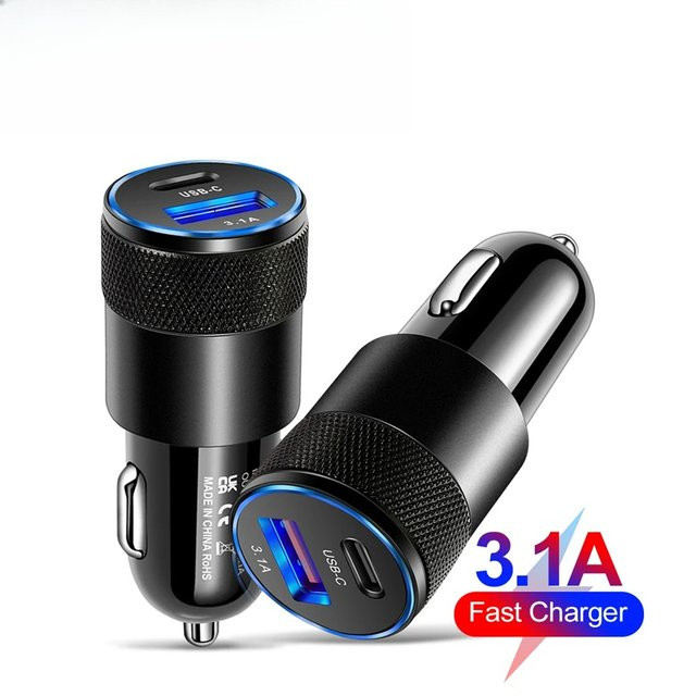 70W USB-C Autoladegerät mit PD Schnellladefunktion für iPhone, Xiaomi und Huawei, Farbe: Schwarz - Bild 1