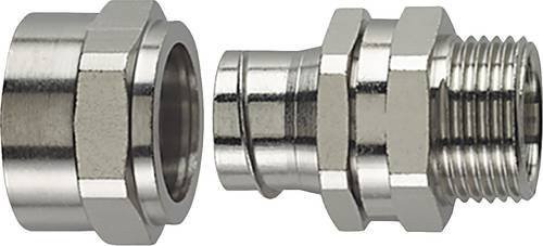 HellermannTyton Schlauchverschraubung aus Messing in Nickel-Optik, gerade, PG36 - Bild 1