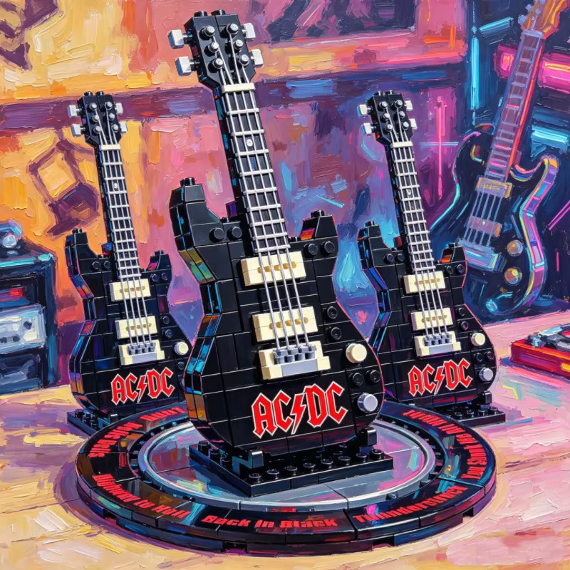 DIY AC/DC Angus Yang Gitarren-Bausatz, Puzzle-Montageset, adults - Bild 3